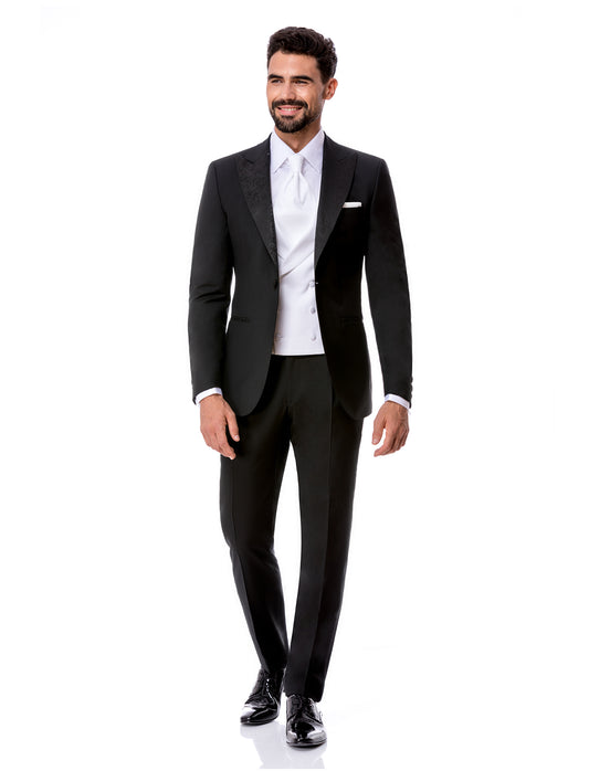 Black Tuxedo Peak Lapel Jacket