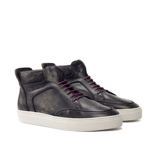 Leather High Top Multi │ Grey Marble Patina