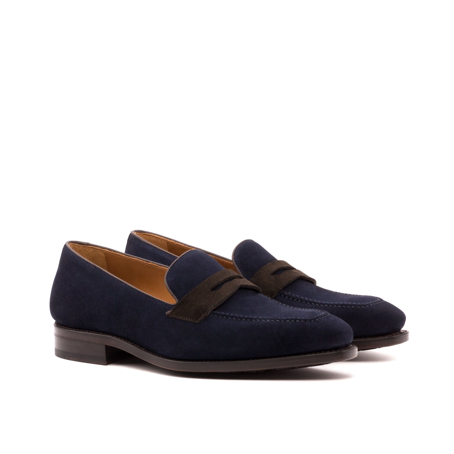 Loafer suede brown & blue