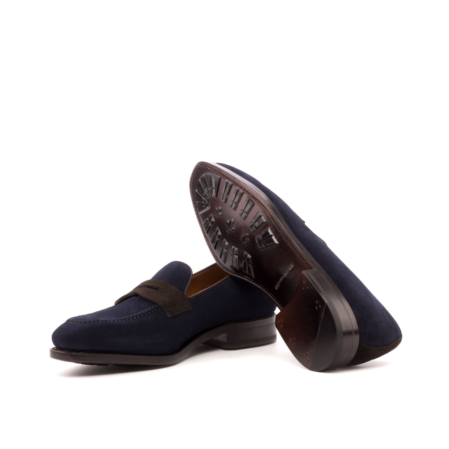 Loafer suede brown & blue