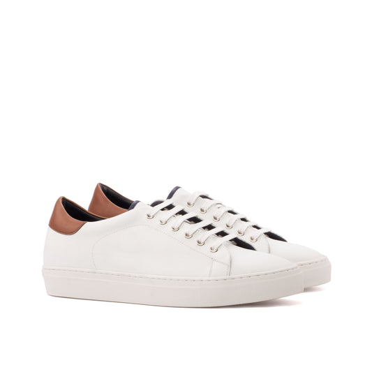 Sneaker white brown leather