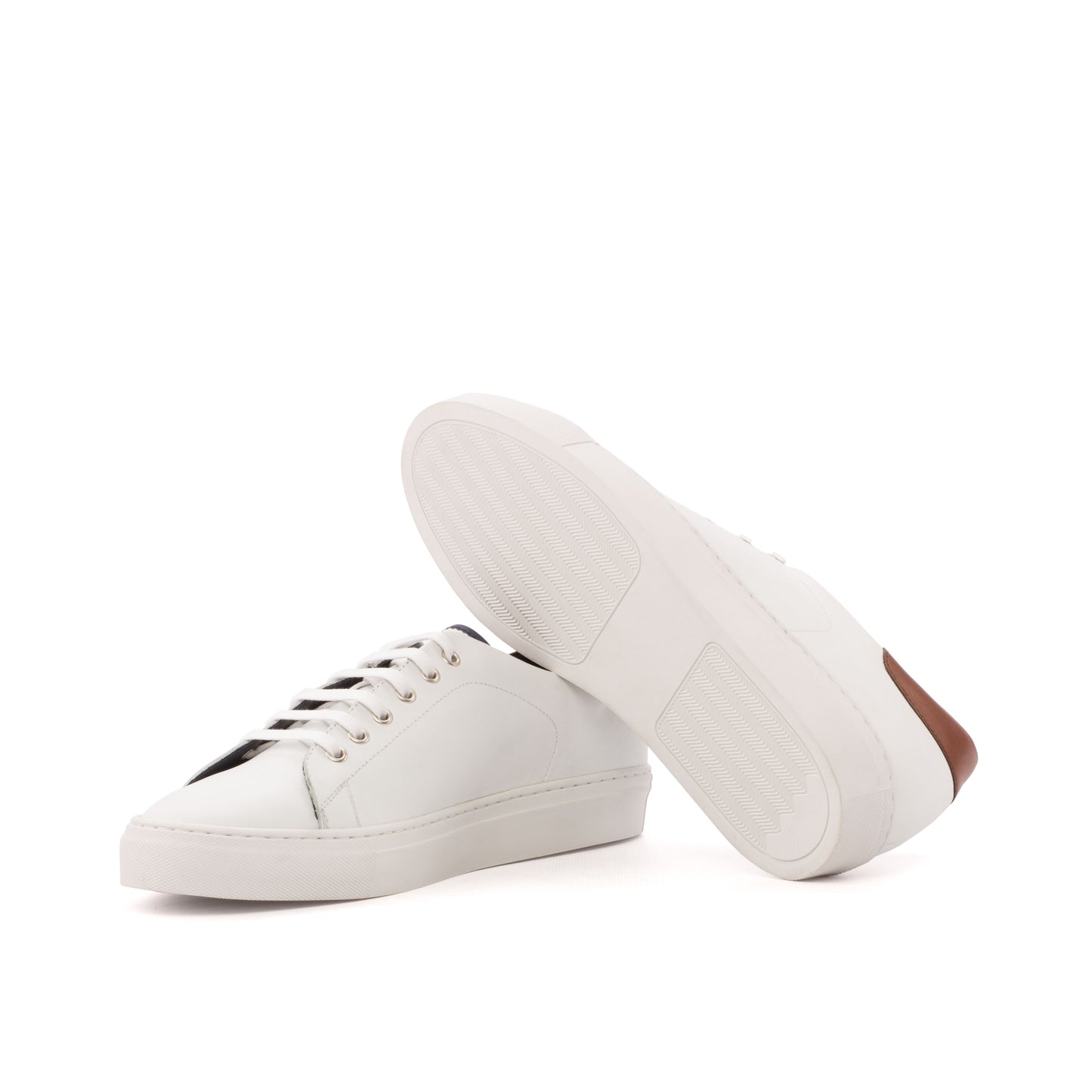 Leather Trainer │ White & Brown
