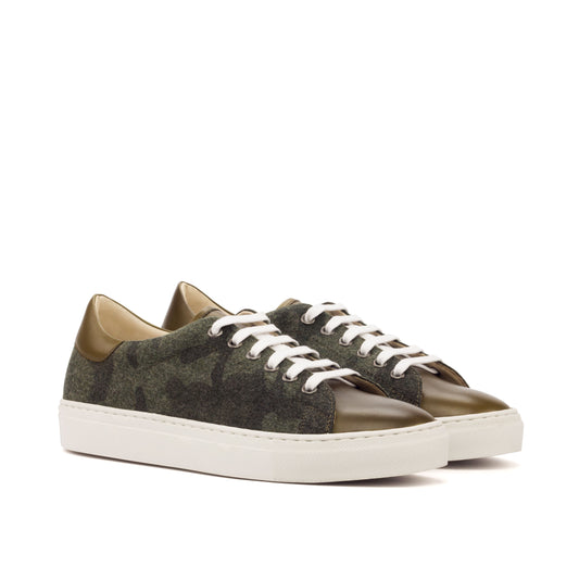 Leather Trainer │ Camo & Khaki