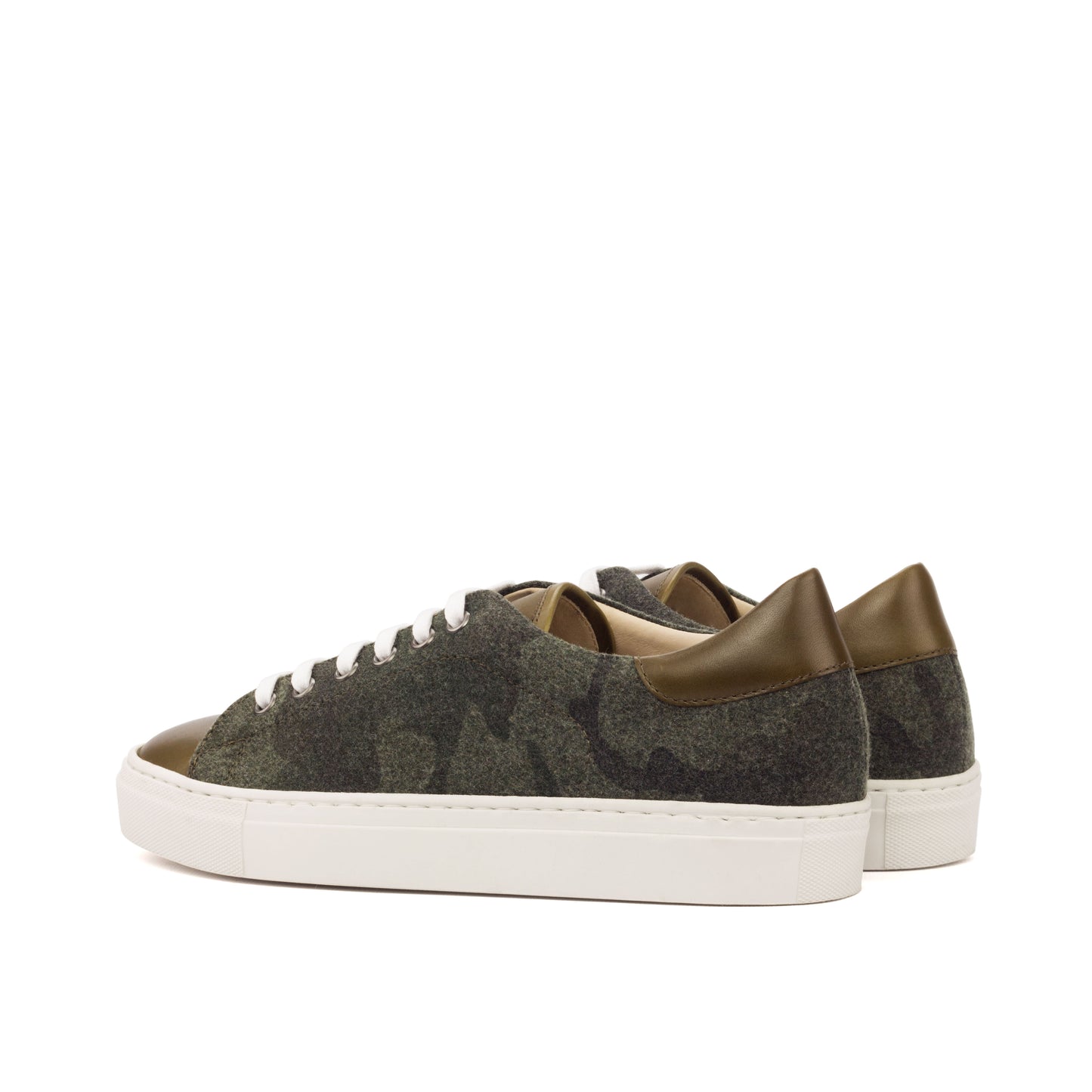 Leather Trainer │ Camo & Khaki