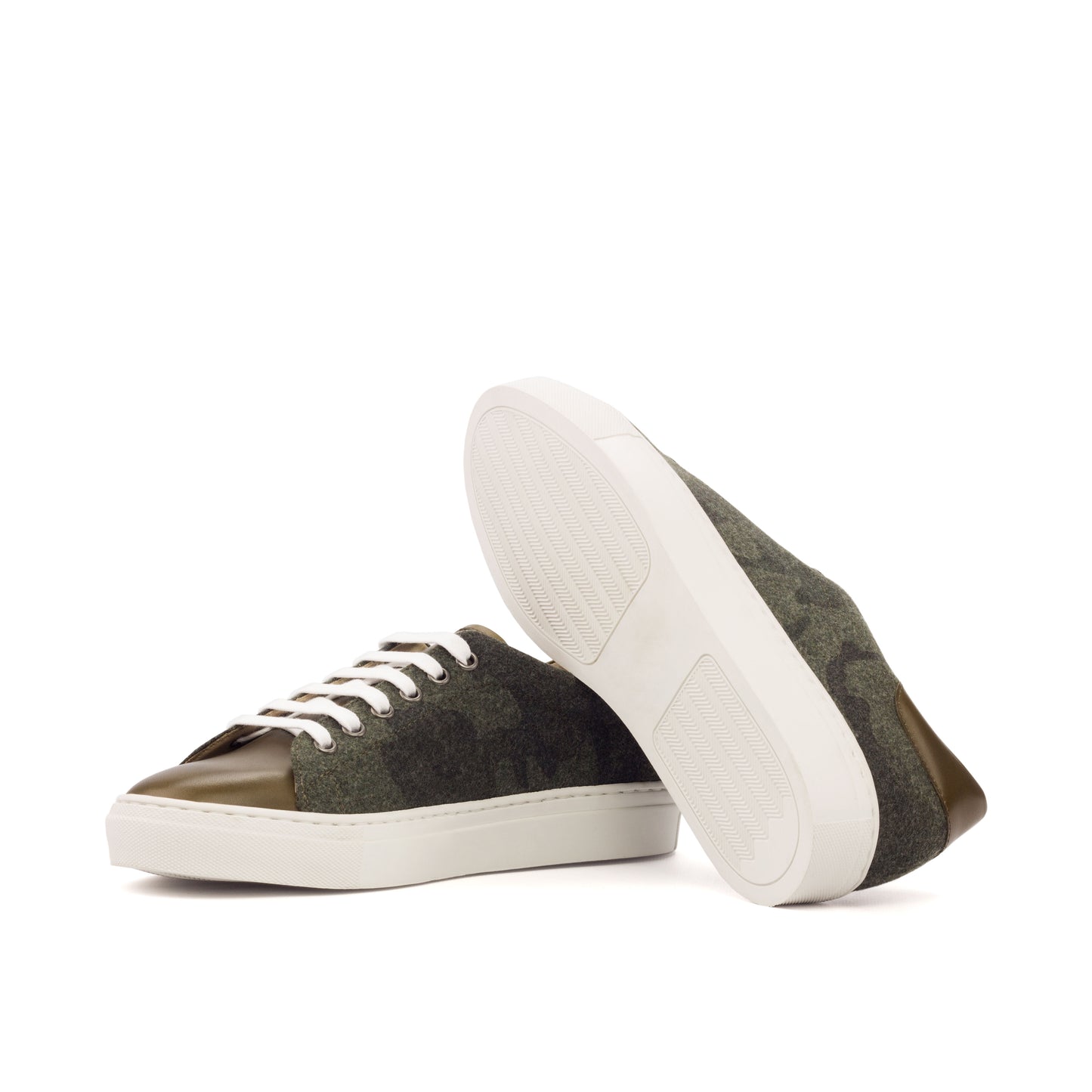 Leather Trainer │ Camo & Khaki