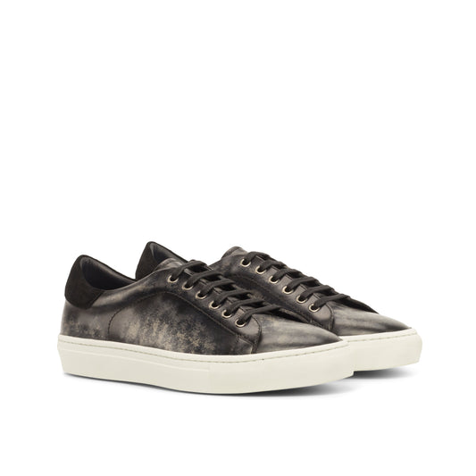 Leather Trainer │ Grey Marble Patina