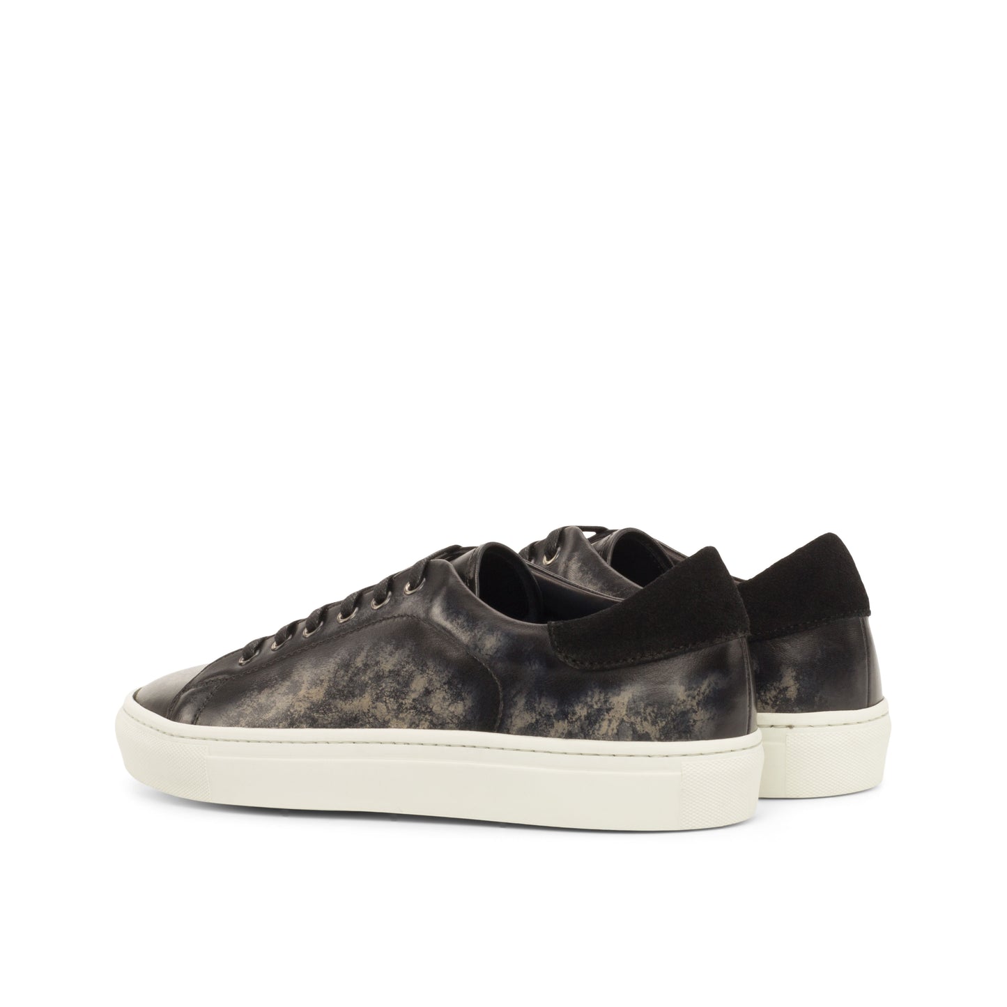 Leather Trainer │ Grey Marble Patina