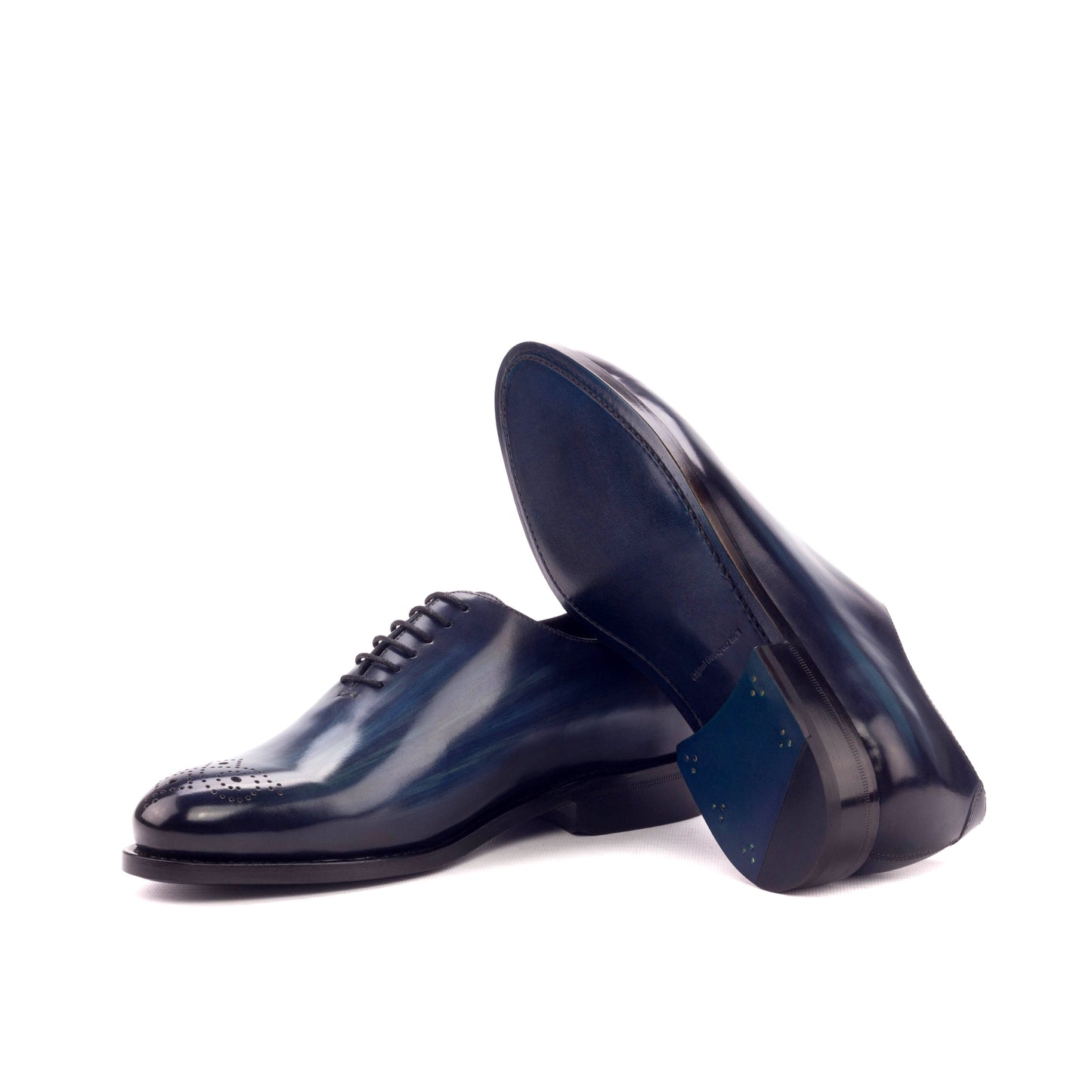 Leather Whole Cut Zurigo Perforated │ Denim Classic Patina